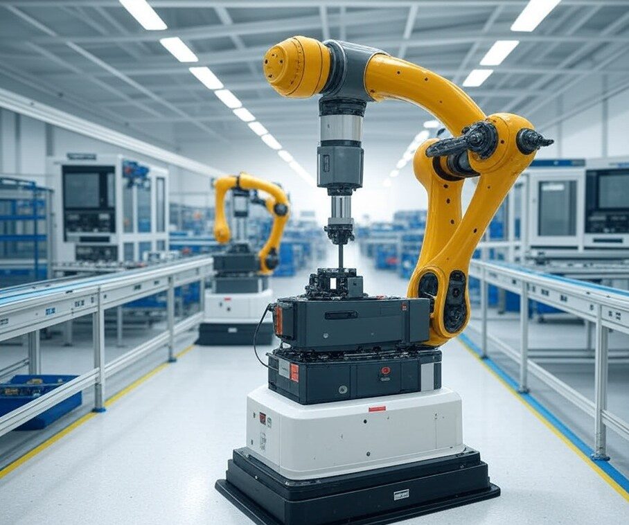 la industria 4.0, un brazo robot