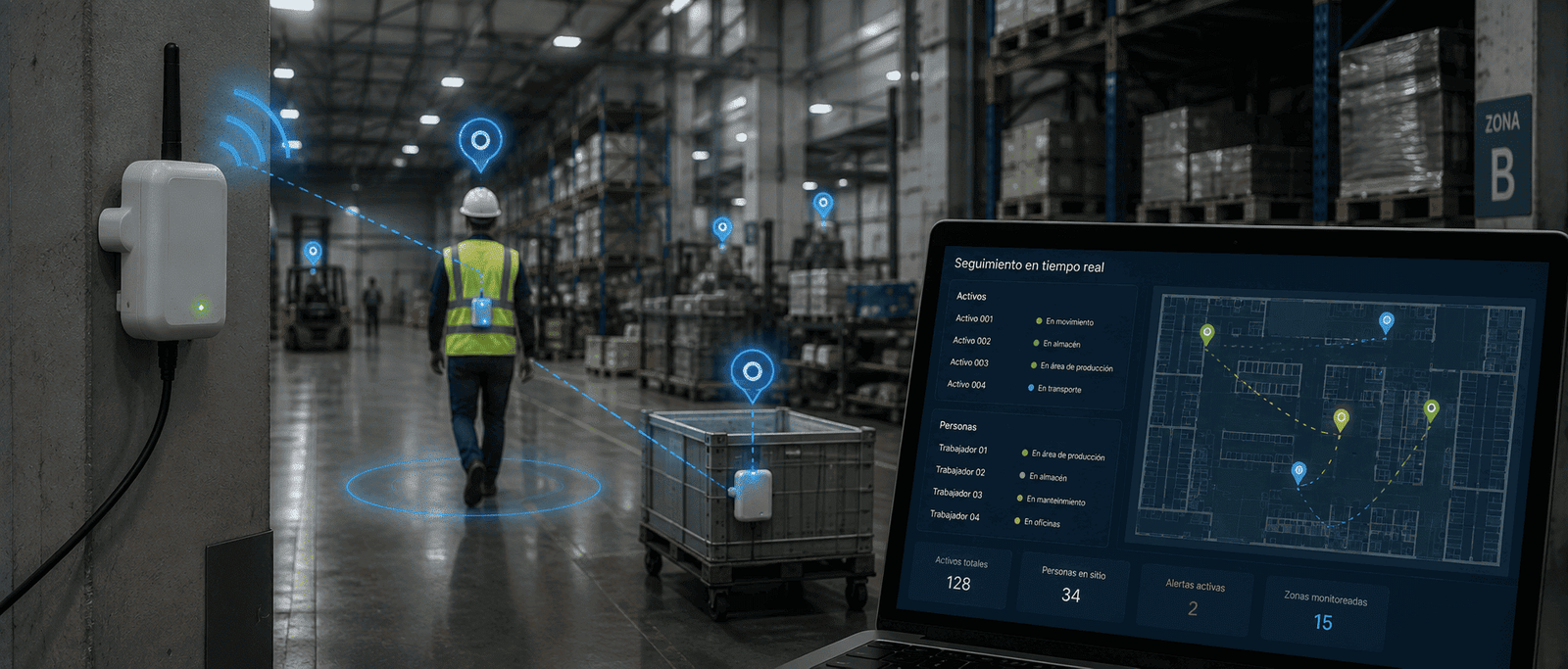 Seguimiento de activos y personas con BLE y LoRaWAN