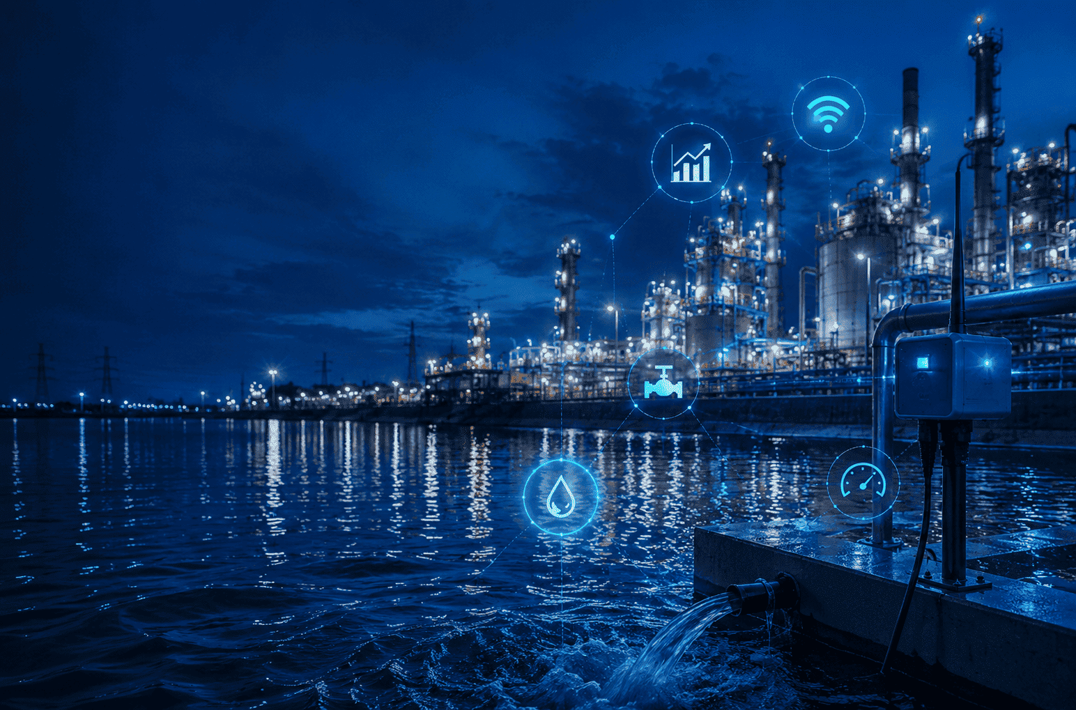 Medición de consumo de agua industrial con tecnología IoT