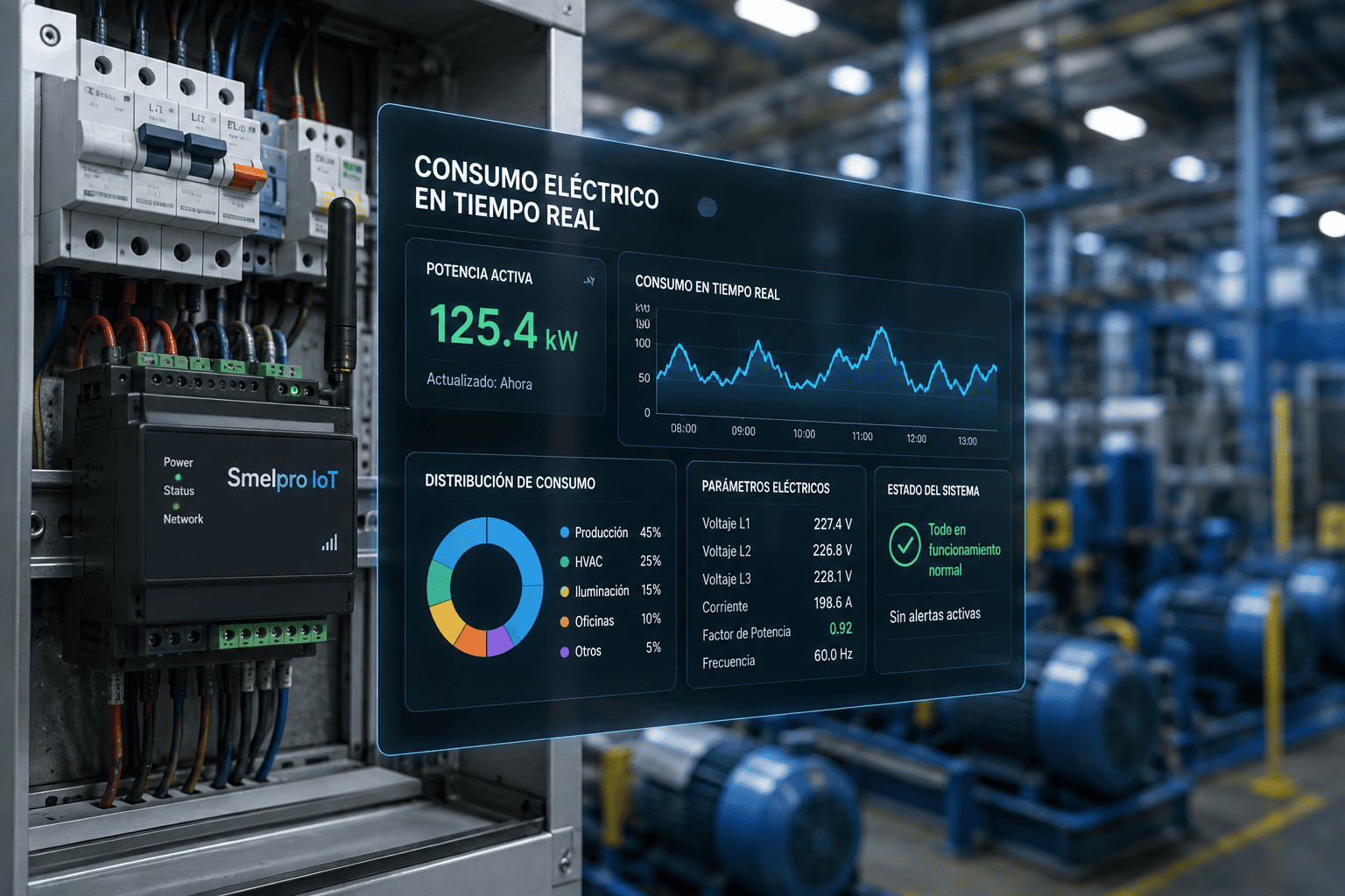Monitoreo de consumo eléctrico en tiempo real