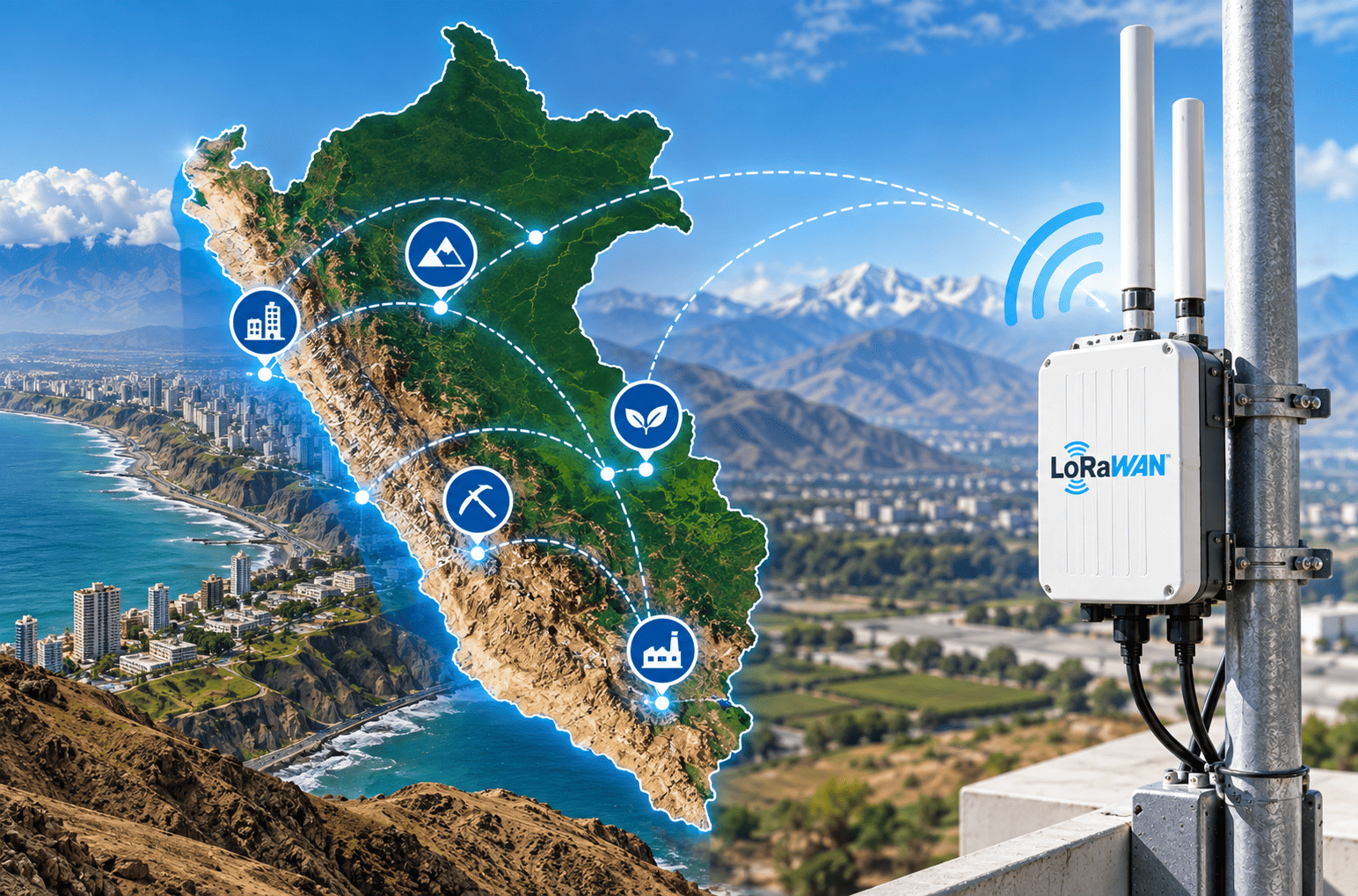 Alcance LoRaWAN en Perú