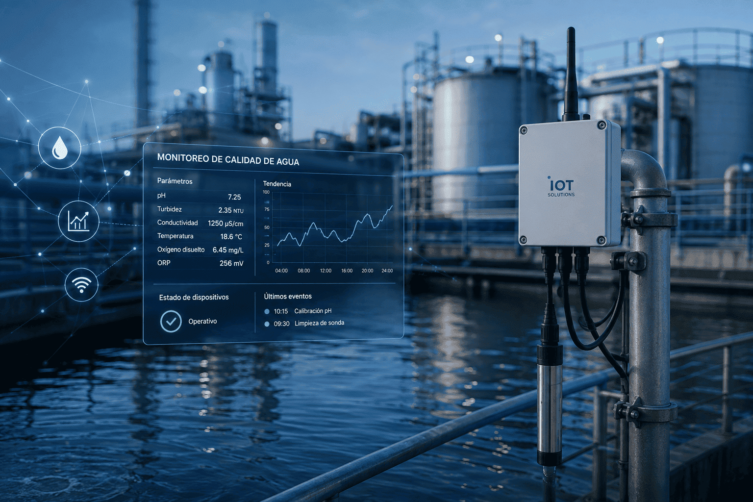 Monitoreo de calidad de agua con IoT para la industria