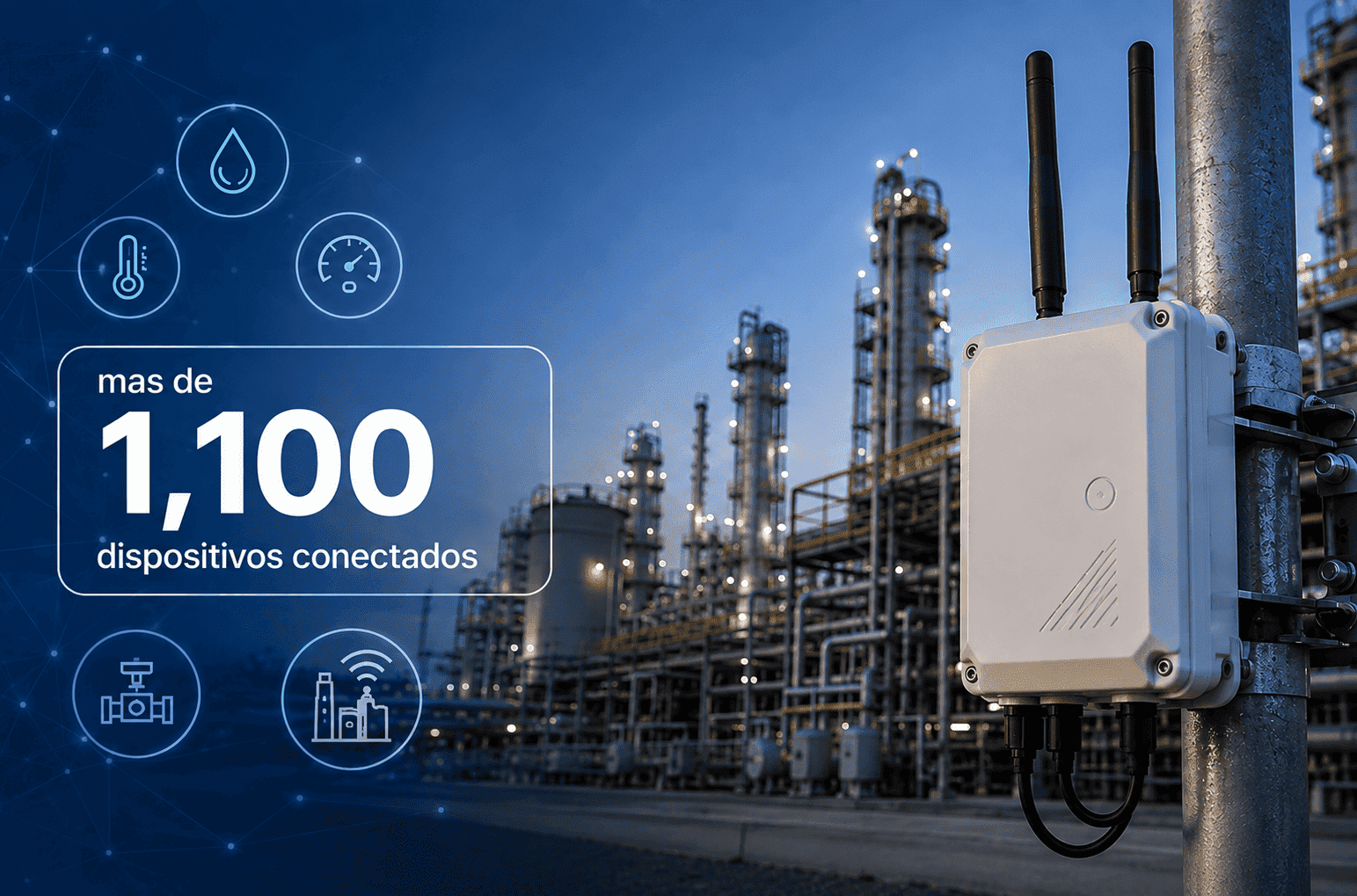 más de 1,100 dispositivos conectados en proyectos reales